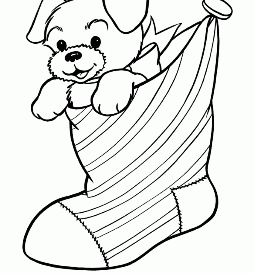 837x900 Christmas Stockings Coloring Pages Printable Stocking Kids Sheets