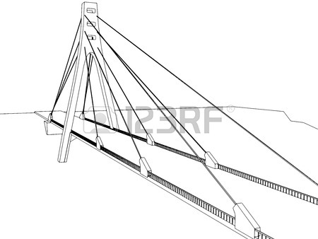 450x338 Vector Illustration Of Isolated Cartoon Bridge On White Background