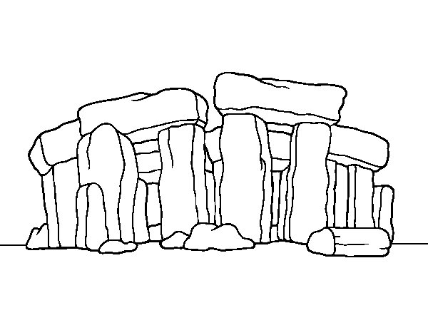 600x470 Stonehenge Coloring Page