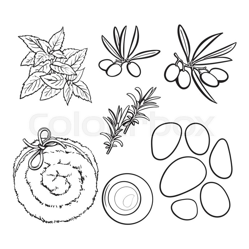 800x800 Set Of Spa Salon Accessories