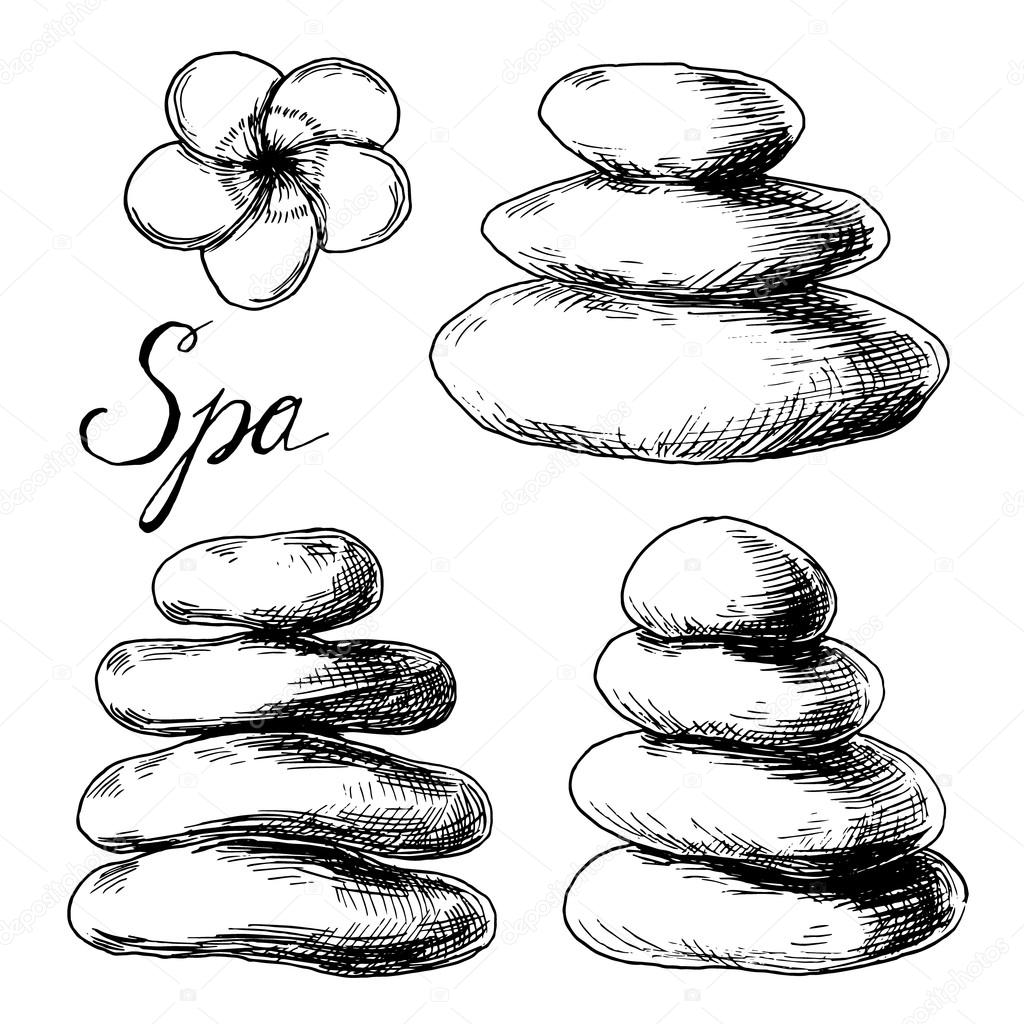 1024x1024 Vector Sketch With Stones Pyramids Stock Vector Lisagerrard