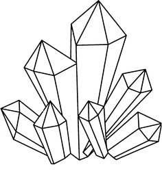 236x285 Cluster Of Crystals Drawing