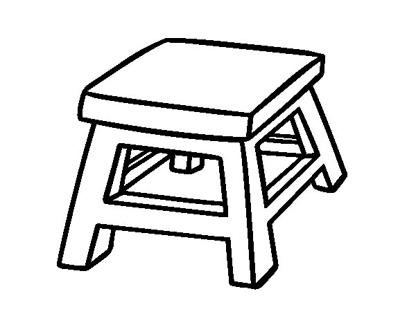 600x470 Stool Coloring Pages