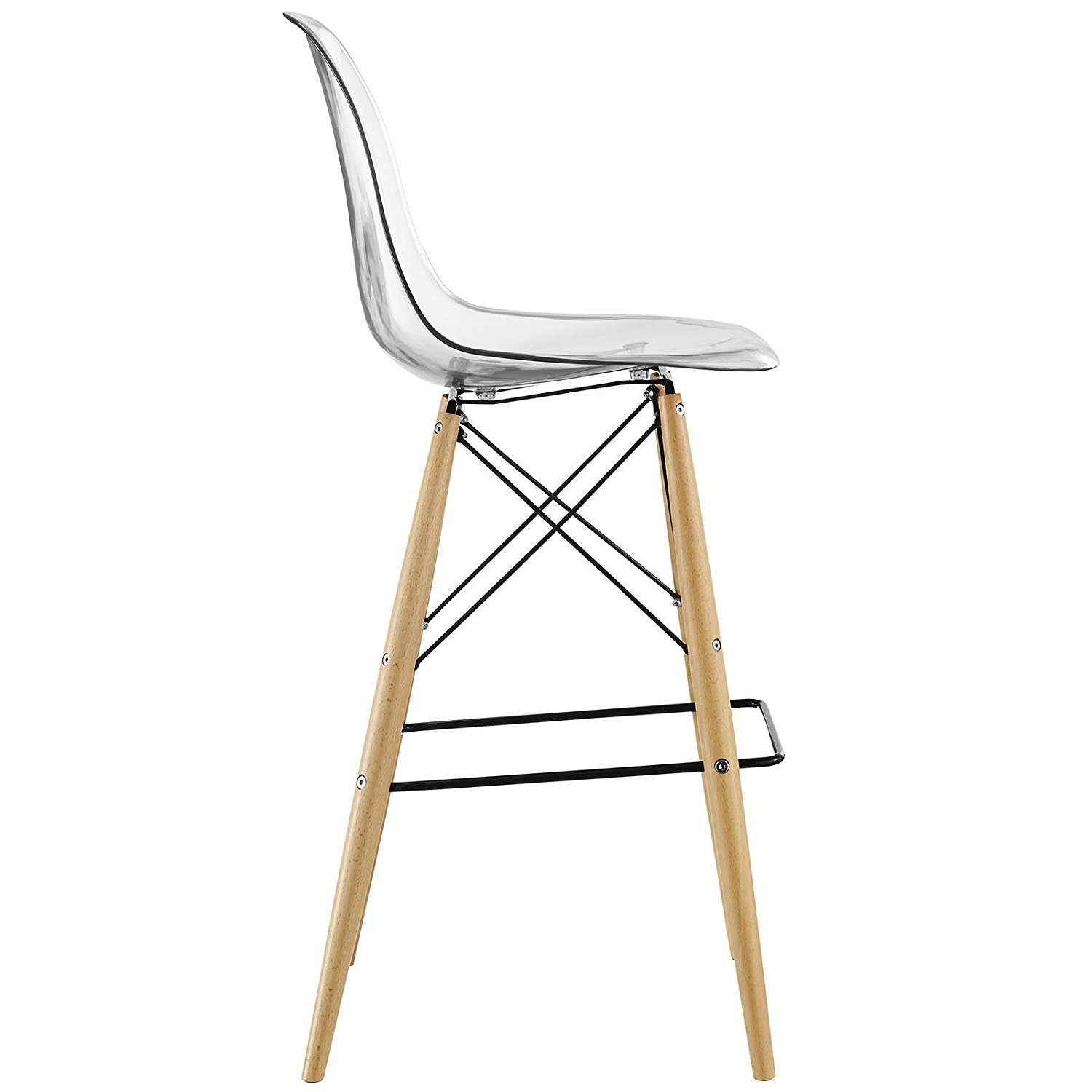 1500x1500 Modway Pyramid Bar Stool With Natural Wood Legs