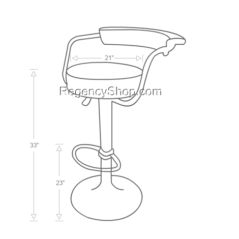 470x470 Bar Stool Drawing