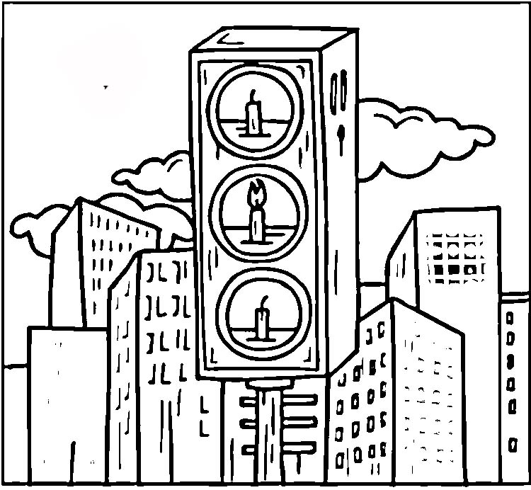 750x692 Traffic Sign Coloring Pages