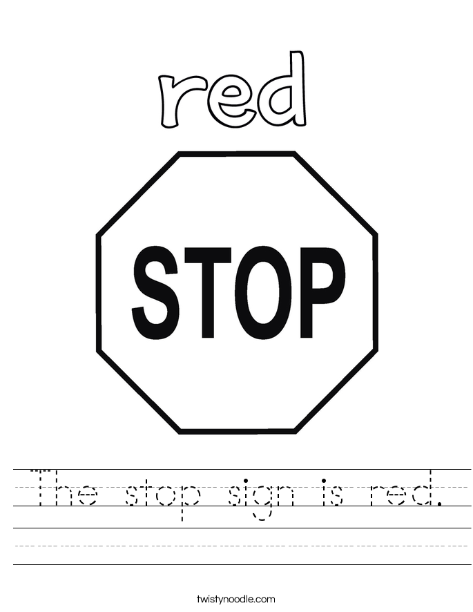 685x886 The Stop Sign Is Red Worksheet