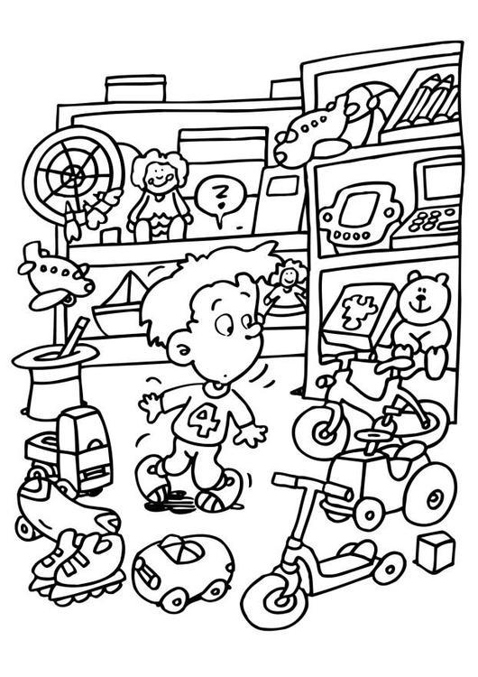 530x750 Coloring Page Toy Store