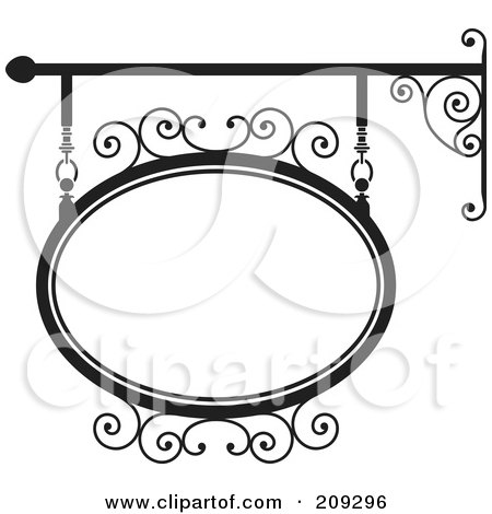 450x470 Royalty Free (Rf) Clipart Illustration Of An Oval Wrought Iron