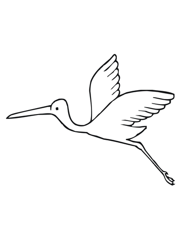 360x480 Flying Stork Coloring Page Free Printable Coloring Pages