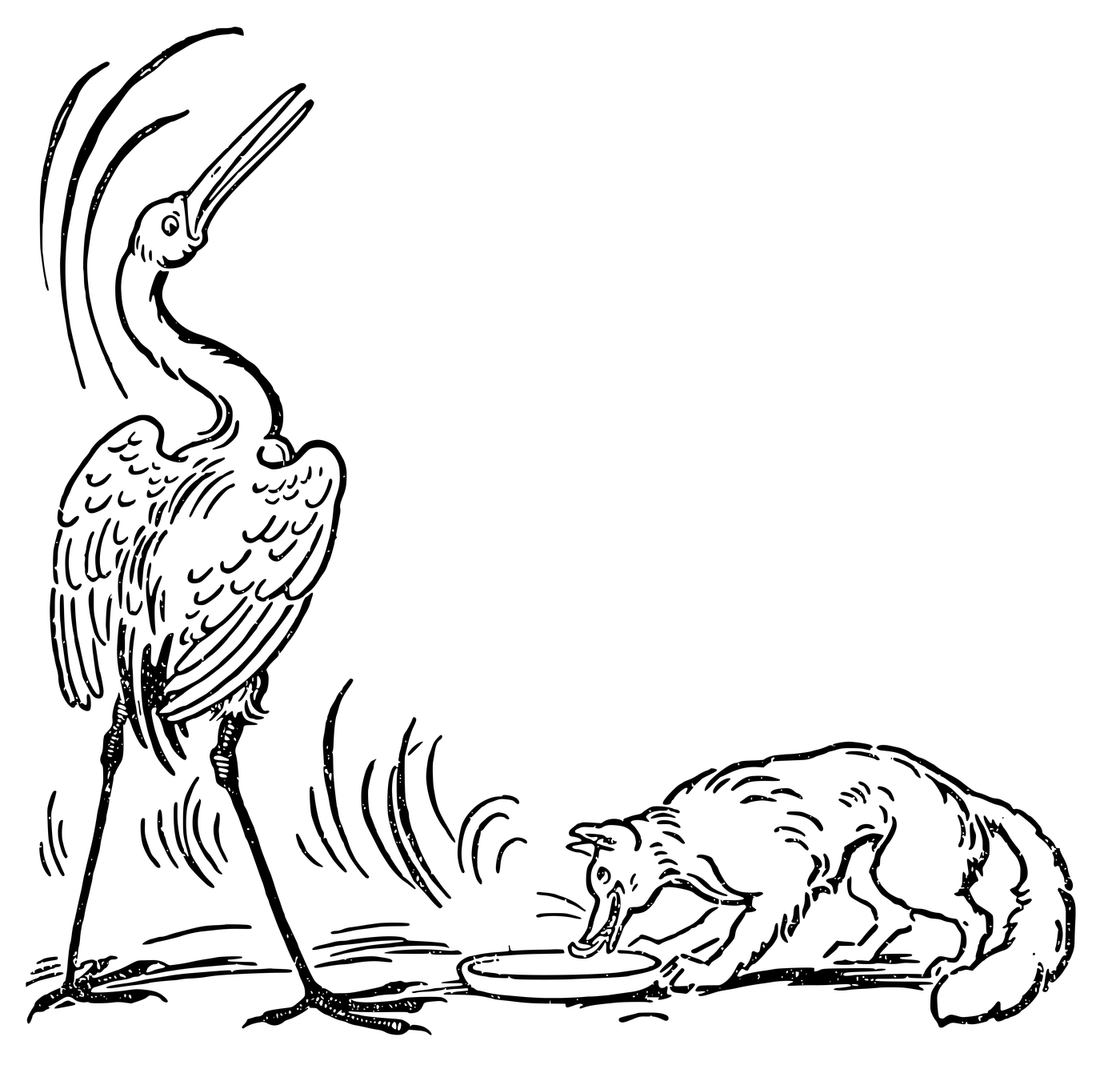 1400x1336 Stork Coloring Pages