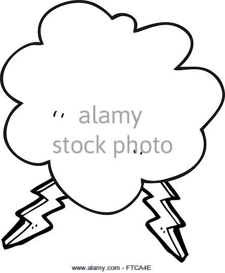 444x540 Cartoon Storm Cloud Black And White Stock Photos Amp Images