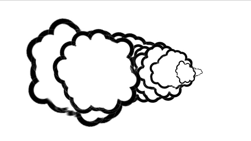 852x480 Storm Clouds Wiggle Against Green Screen Chroma Background. Back