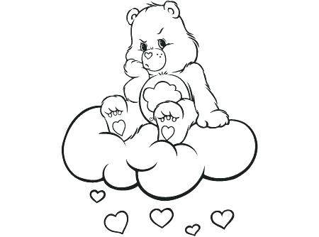 450x334 Cloud Coloring Sheet Care Bears Coloring Pages Care Bears Activity