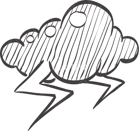 550x518 Sketch Icon Of A Weather Overcast Storm