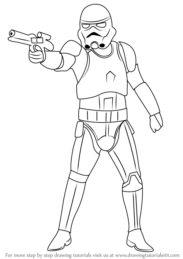 598x844 Learn How To Draw Stormtrooper From Star Wars (Star Wars) Step By