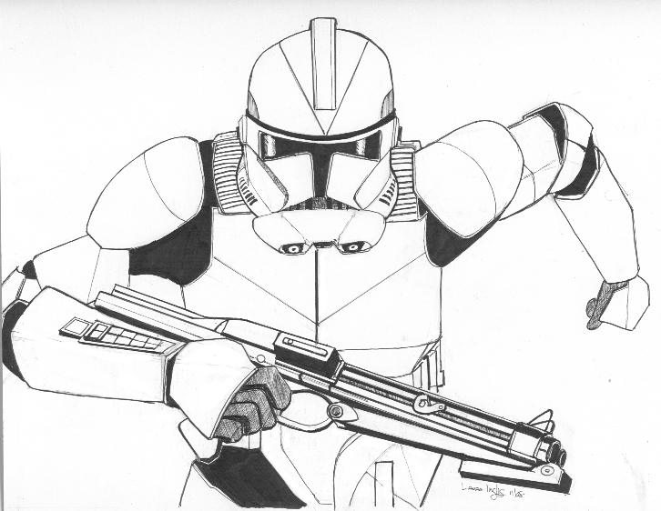 726x562 Stormtrooper Line Art By Laurainglis