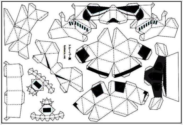 640x438 Papermau Stromtrooper Mask Paper Model In 150 Scale