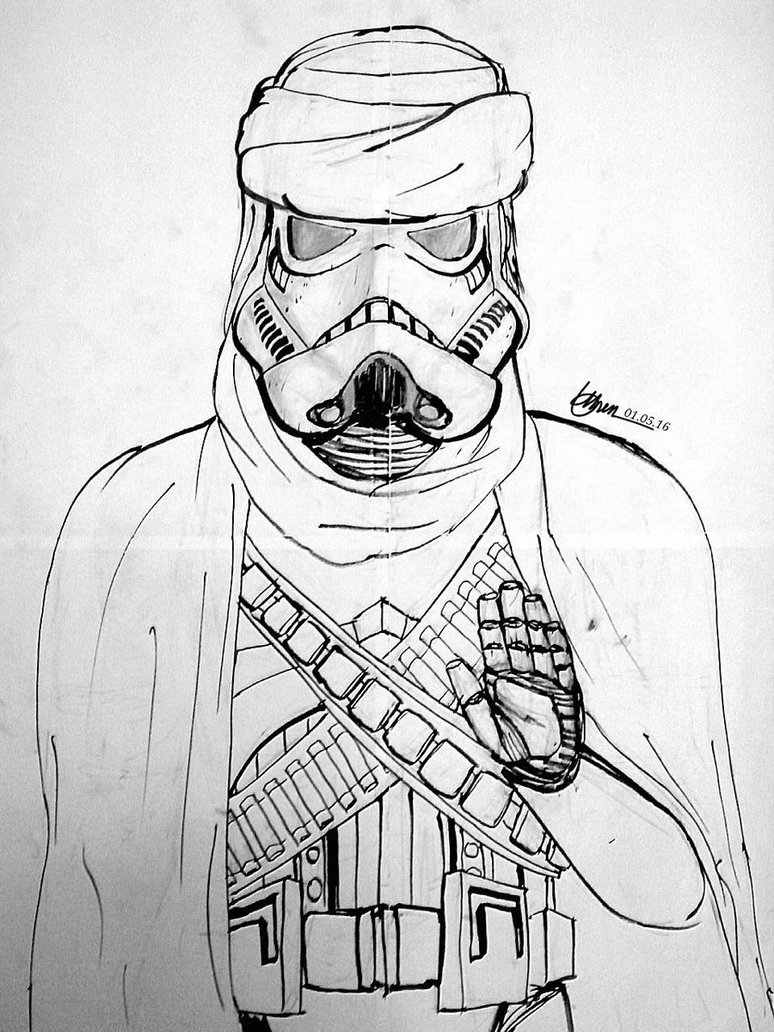 774x1032 Sketches Stormtrooper , Version Tataouine By Ihsenbahloul15