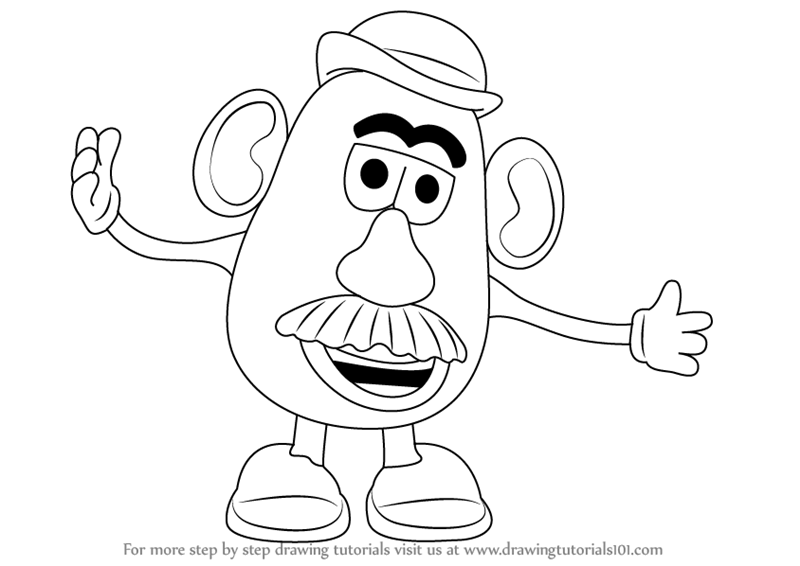 800x566 Learn How To Draw Mr. Potato Head From Toy Story (Toy Story) Step
