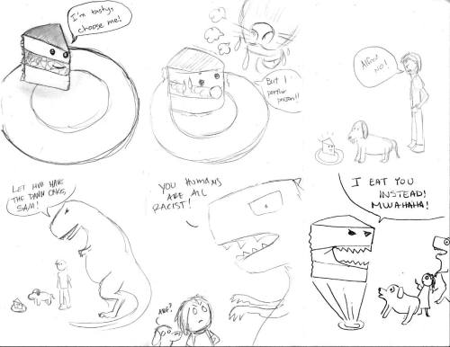 500x386 Moral Of The Story Eat Cake Before It Eats You . Drawing Meats