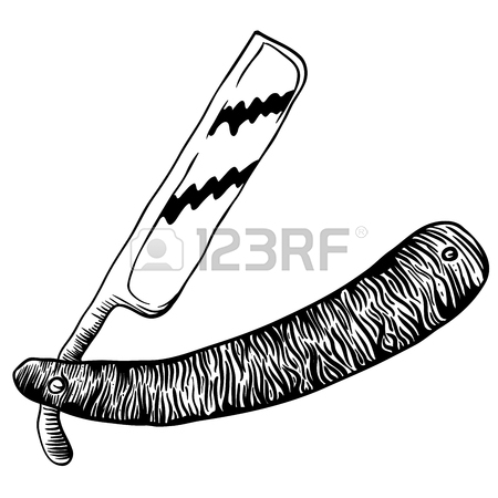 450x450 Razor Blade Cartoon Isolated On White Royalty Free Cliparts