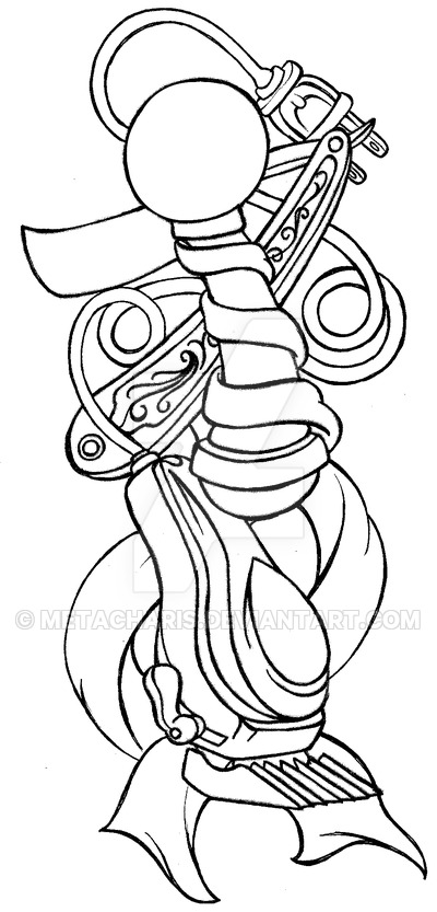 400x833 Barber Pole, Clippers, And Straight Razor Tattoo By Metacharis