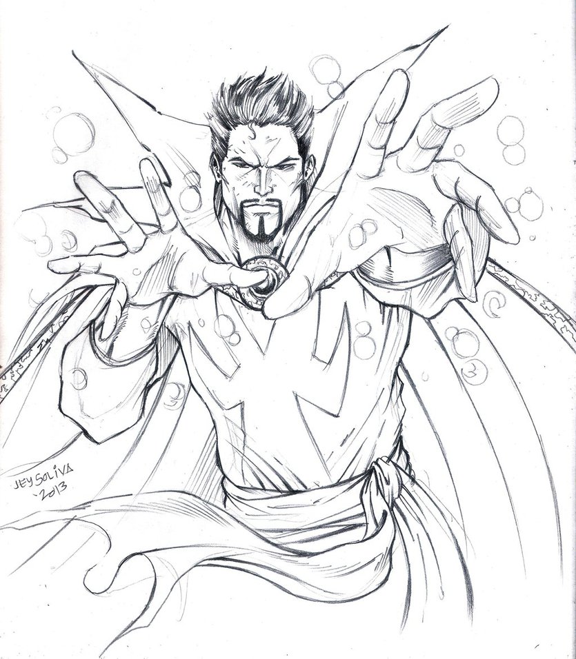 835x956 Dr. Strange For Coloring By Jey2dworld