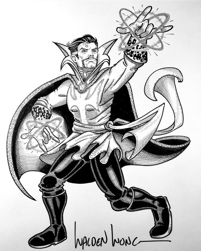800x1000 Inktober Day 6 Doctor Strange By Waldenwong