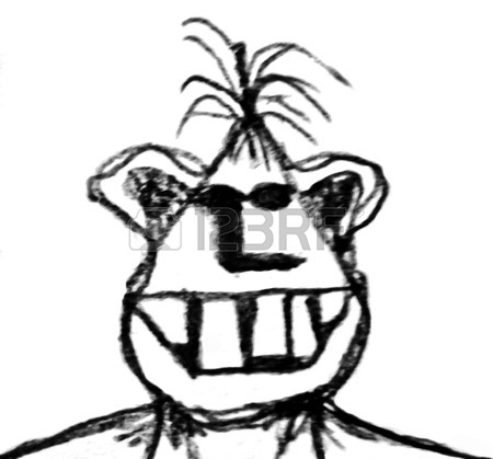 450x419 Pencil Drawing Artwork Depicting An Strange Alien Animal In Black