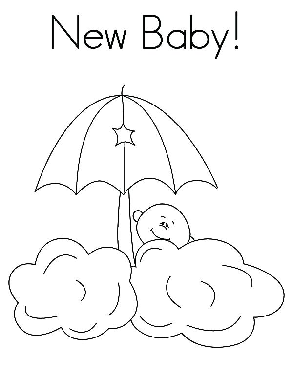 600x776 New Babies Hide Behind The Clouds Coloring Pages Bulk Color Types