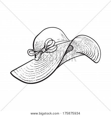 450x470 Fashionable Straw Hat Wide Flaps, Vector Amp Photo Bigstock