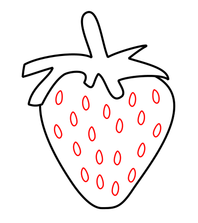 400x450 Drawing A Cartoon Strawberry
