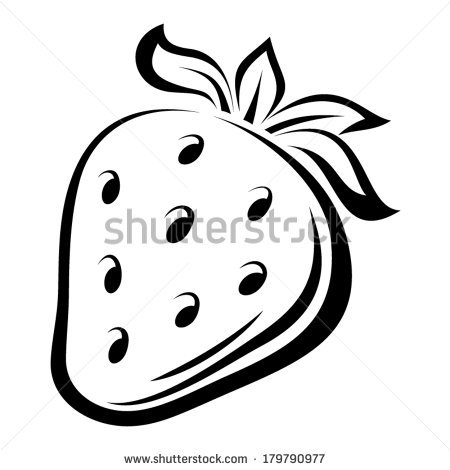 450x470 Drawn Strawberry Vector