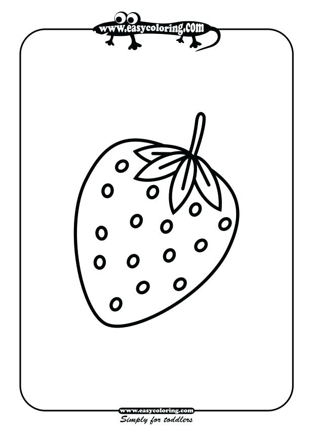 618x869 Fruits Shapes For Coloring Simple Drawing For Kindergarten