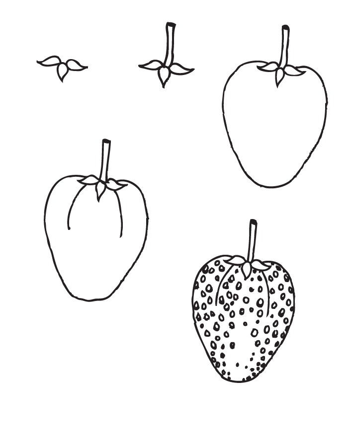 700x900 Drawing Strawberry