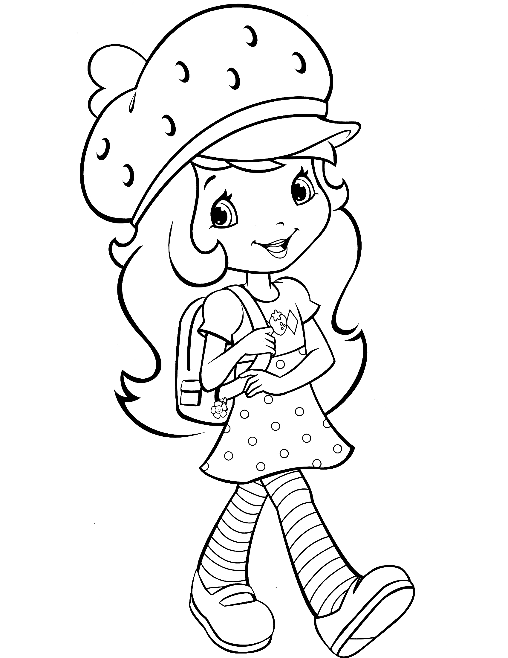 1700x2200 Strawberry Shortcake Head Coloring Pages