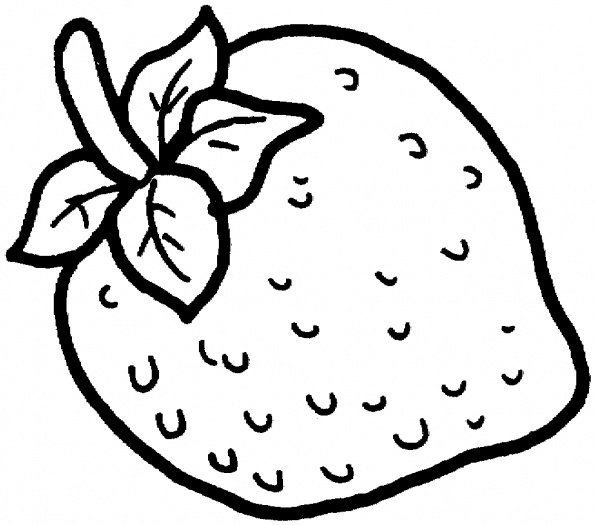595x525 Strawberry Color Page To Use As An Embroidery Pattern