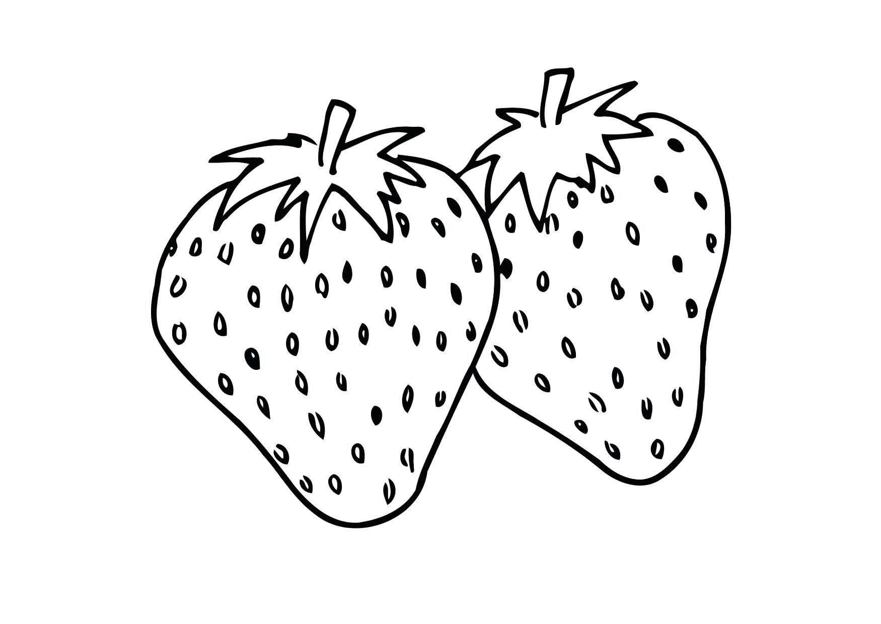 1750x1240 Coloring Strawberry Coloring Pages