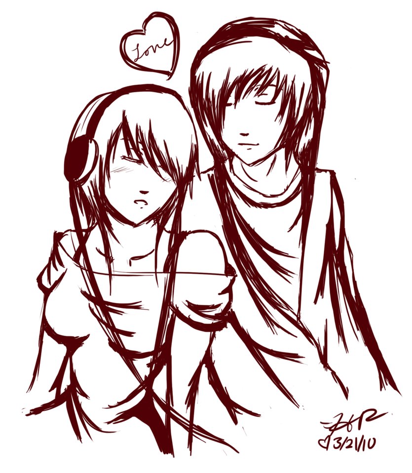 835x957 Emo Couple By Strawberry Eater