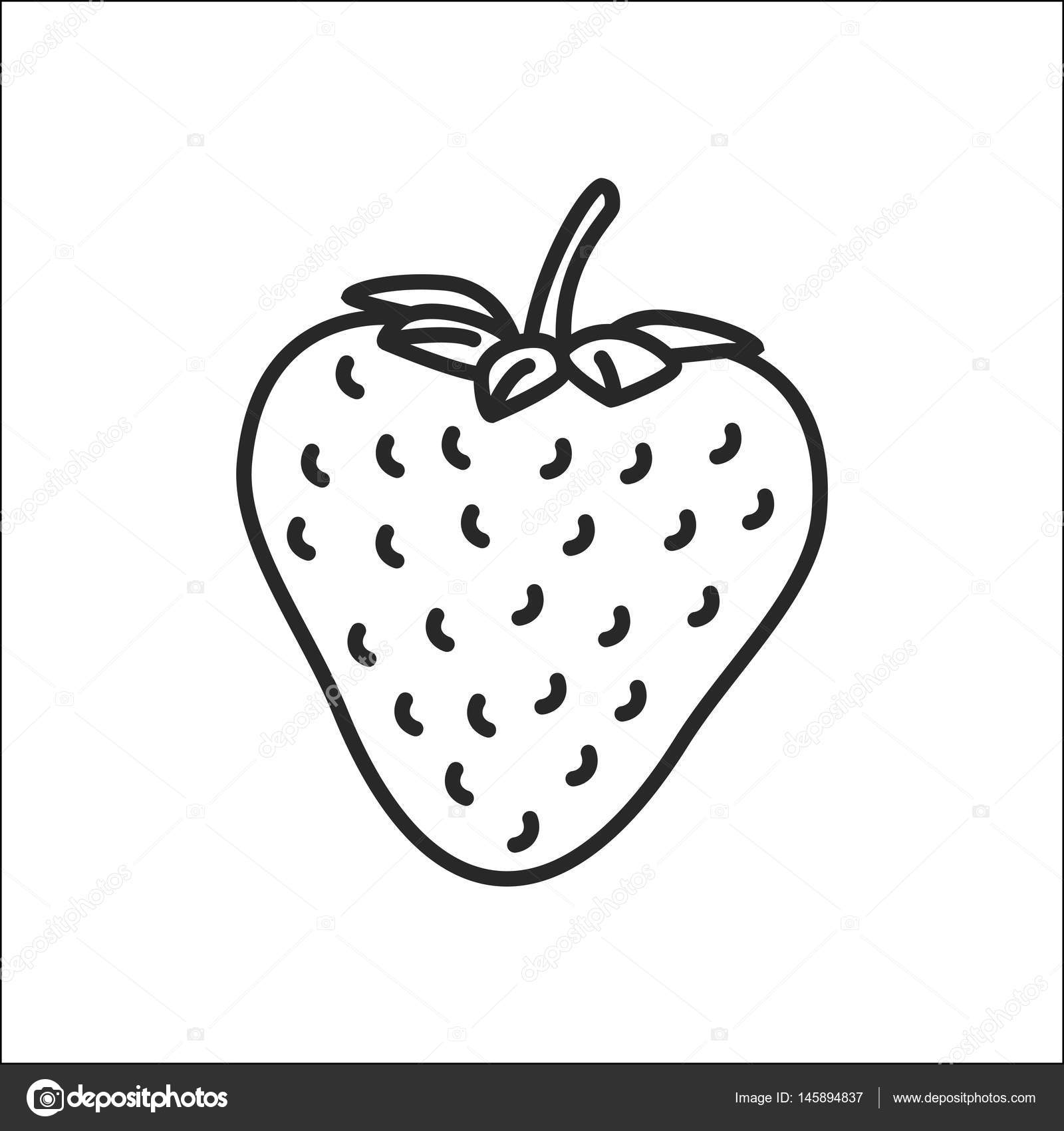 1600x1700 Strawberry Vector Icon Stock Vector Diztikhonov