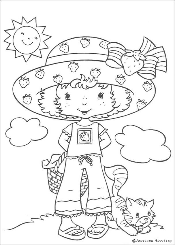 607x850 Strawberry Shortcake Coloring Pages