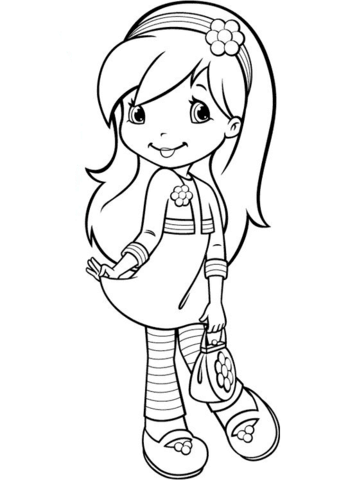 348x480 Strawberry Shortcake Raspberry Coloring Pages Colouring For Pretty