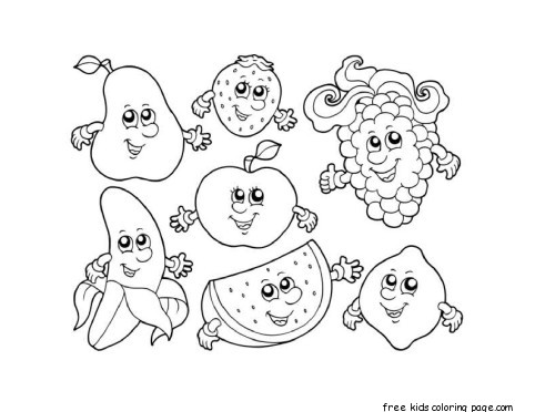 482x372 Apple Watermelon Strawberry Banana Grape Coloring In Sheetsfree