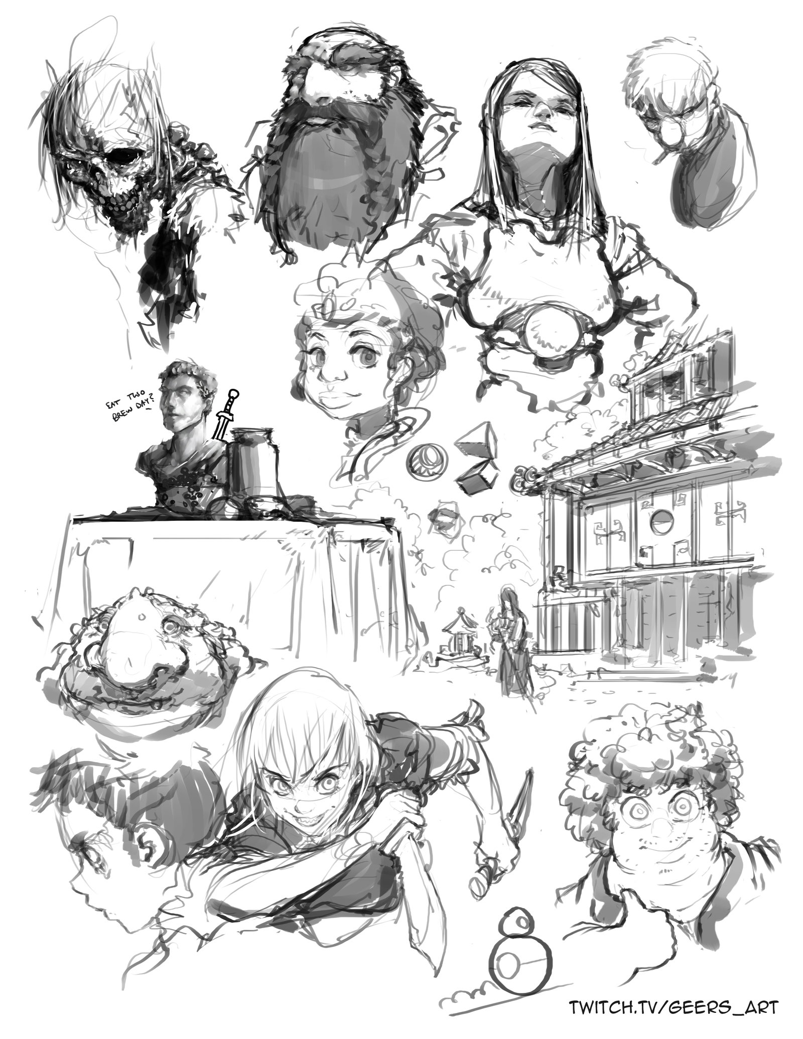 1600x2071 Stream Sketch 14 By Darrengeers