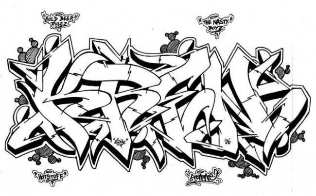 650x404 Gallery Graffiti Sketch Art,