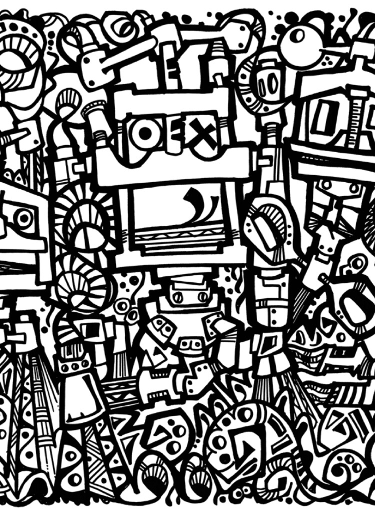 750x1027 Clunkydoodles Robotsampbookbinding Doodles. Popart. Graffiti. Art