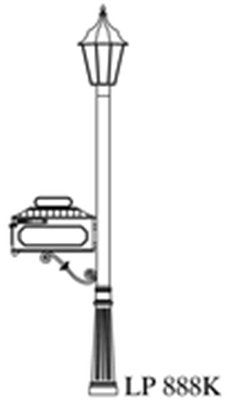 227x400 Imperial Street Lights Decorative Mailbox And Lamp Post Combo