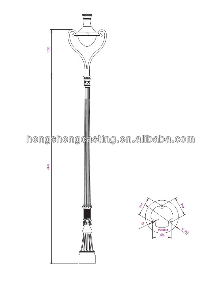 722x930 Hot Sale Villa Lamp Polesstreet Light,lamp Poles Molde Farol