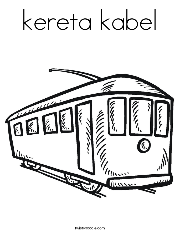 685x886 Kereta Kabel Coloring Page